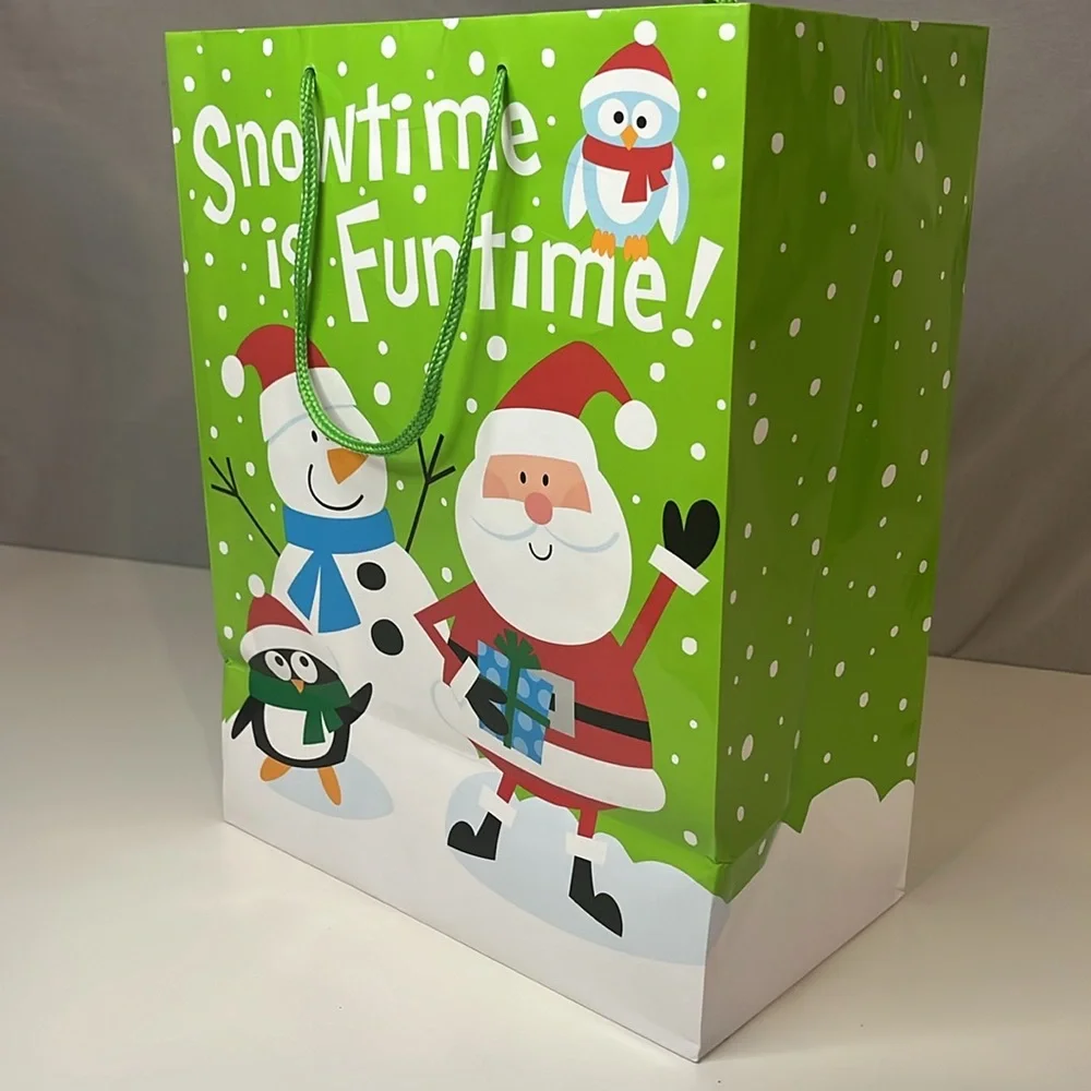 Collection of 9 Holiday Gift Bags (Cloth and Paper)